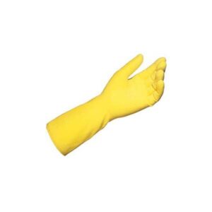 Pack 144 Guantes Látex Flocados Amarillos.