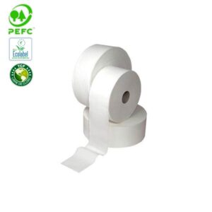 Papel Higiénico Industrial Papel Pasta 1 Capa 220m 18 Rollos Mandril estrecho