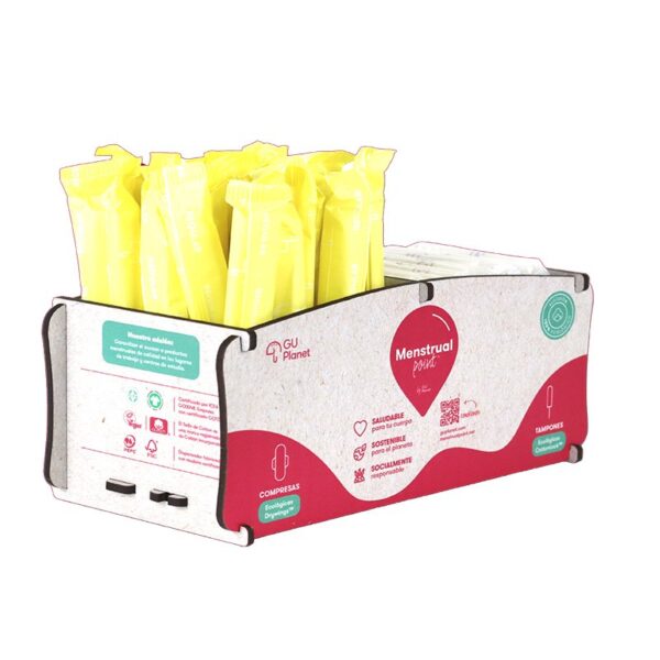 Dispensador Ecológico de Compresas y Tampones para Higiene Menstrual.