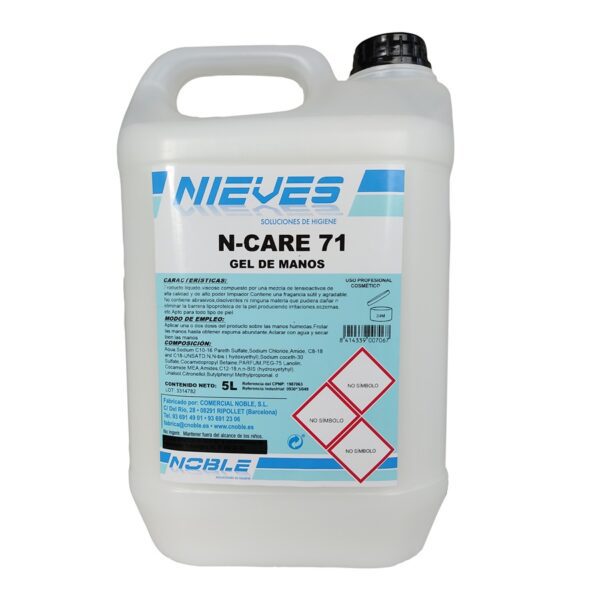 jabón nacarado n-care 5000ml nieves